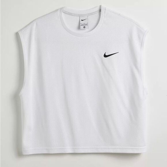 NIKE SWIM Mesh Crop Tank Top Men's S White Tee Urban Outfitters Exclusive NWT - Picture 2 of 10